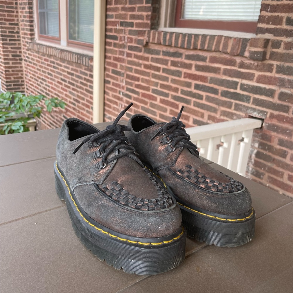 Dr. Martens Platform Bex Woven Oxfords RARE